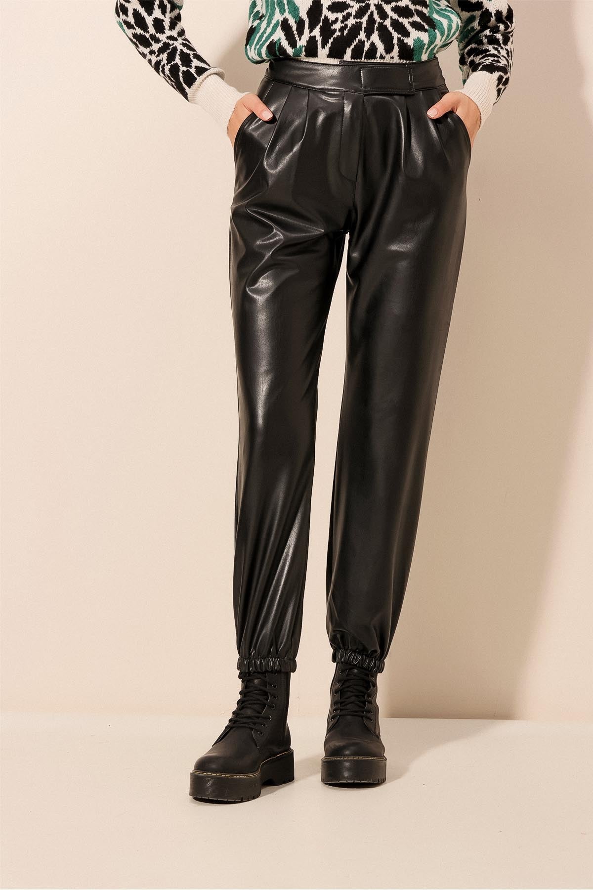 Faux Leather Trousers