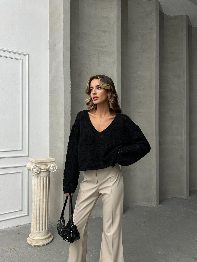 V-Neck Knitted Sweater