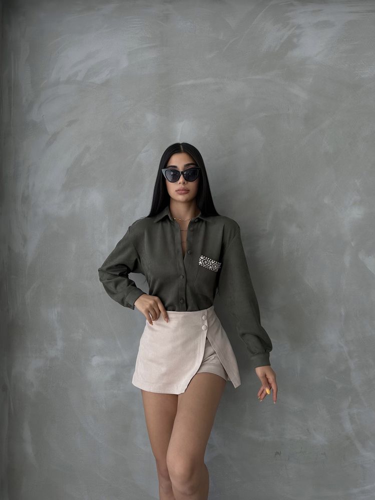 Khaki Sued Shirt