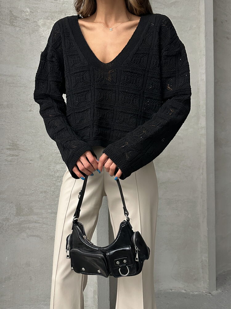 V-Neck Knitted Sweater