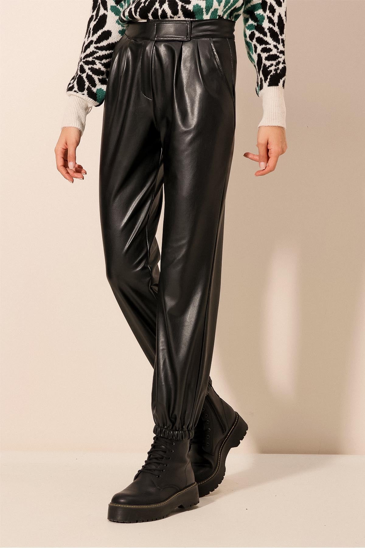 Faux Leather Trousers