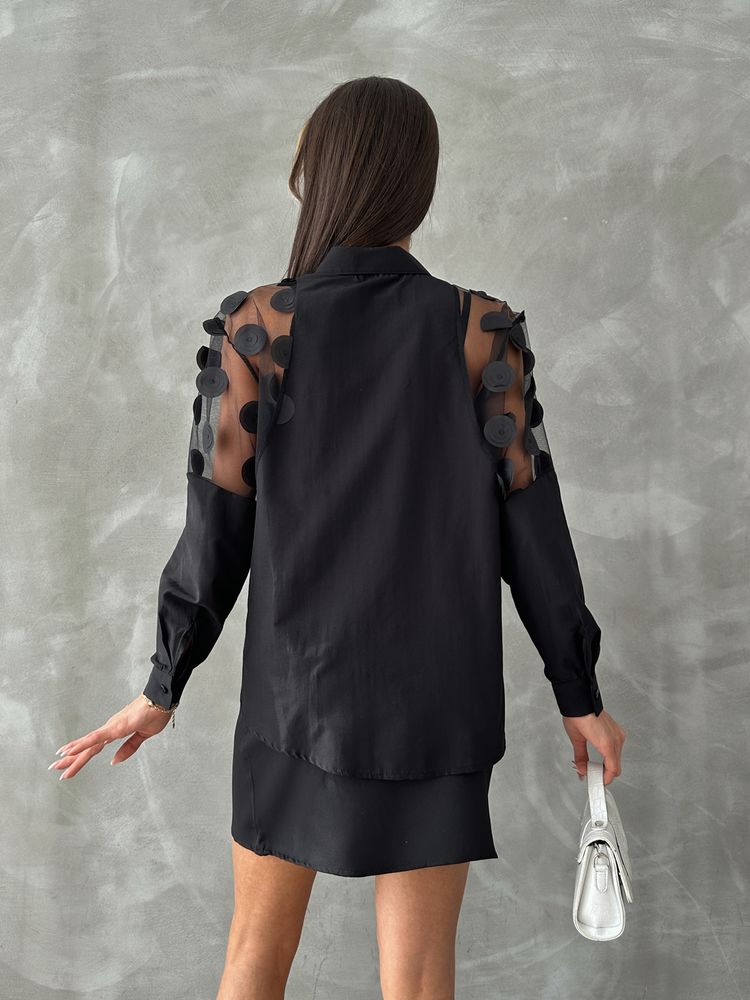 Black Detailed Shirt