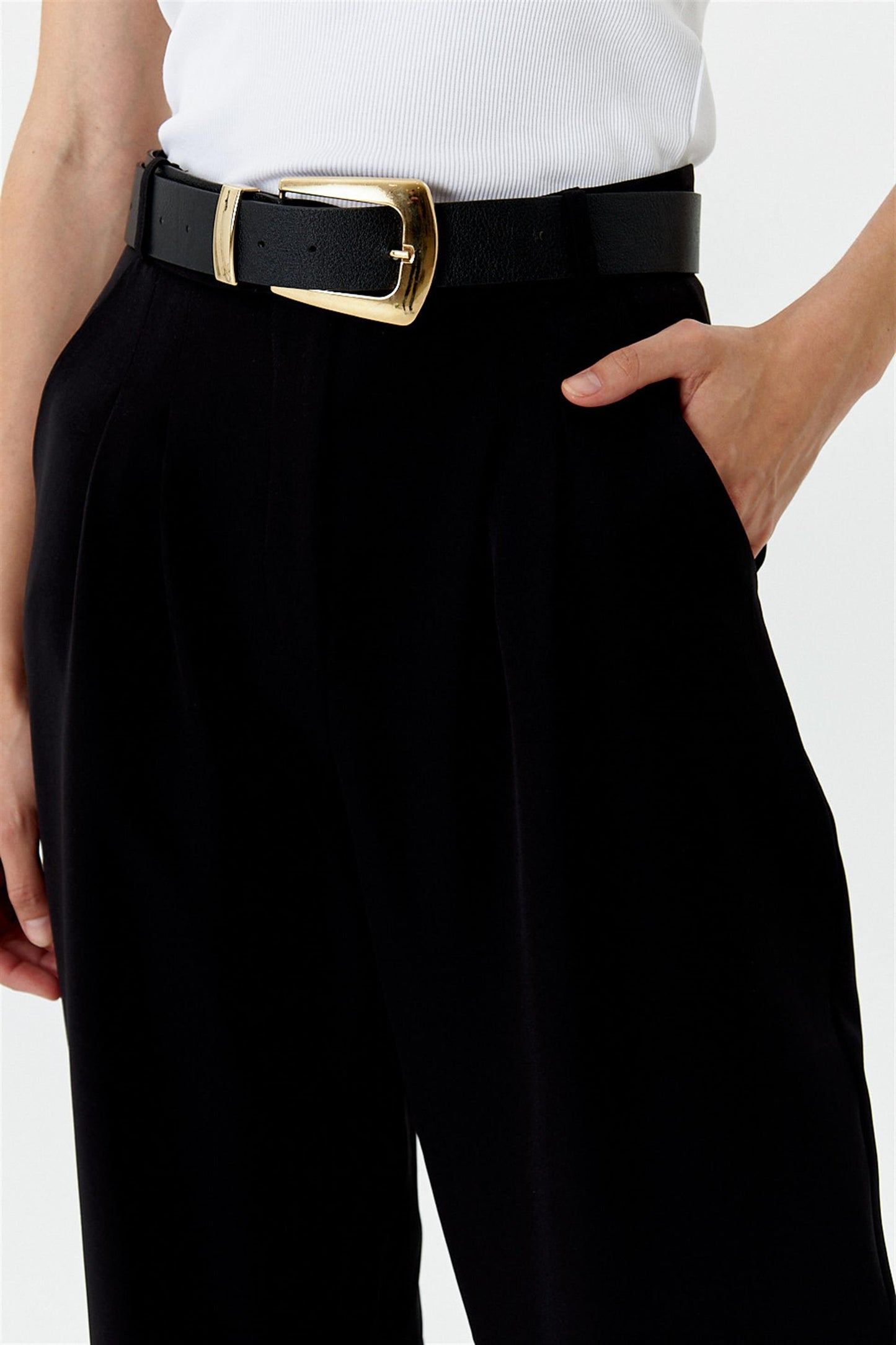 Pleaded Palazzo Trousers