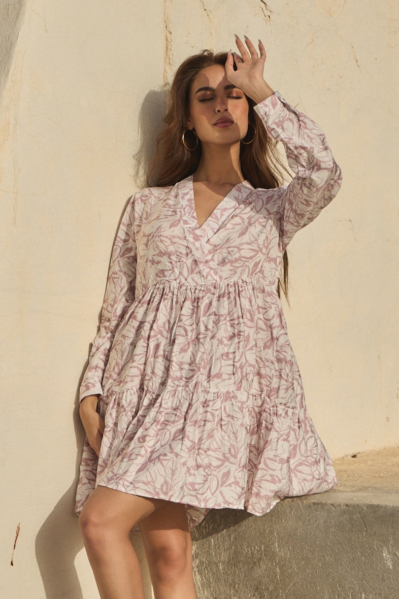 SHORT PRINTED DRESS