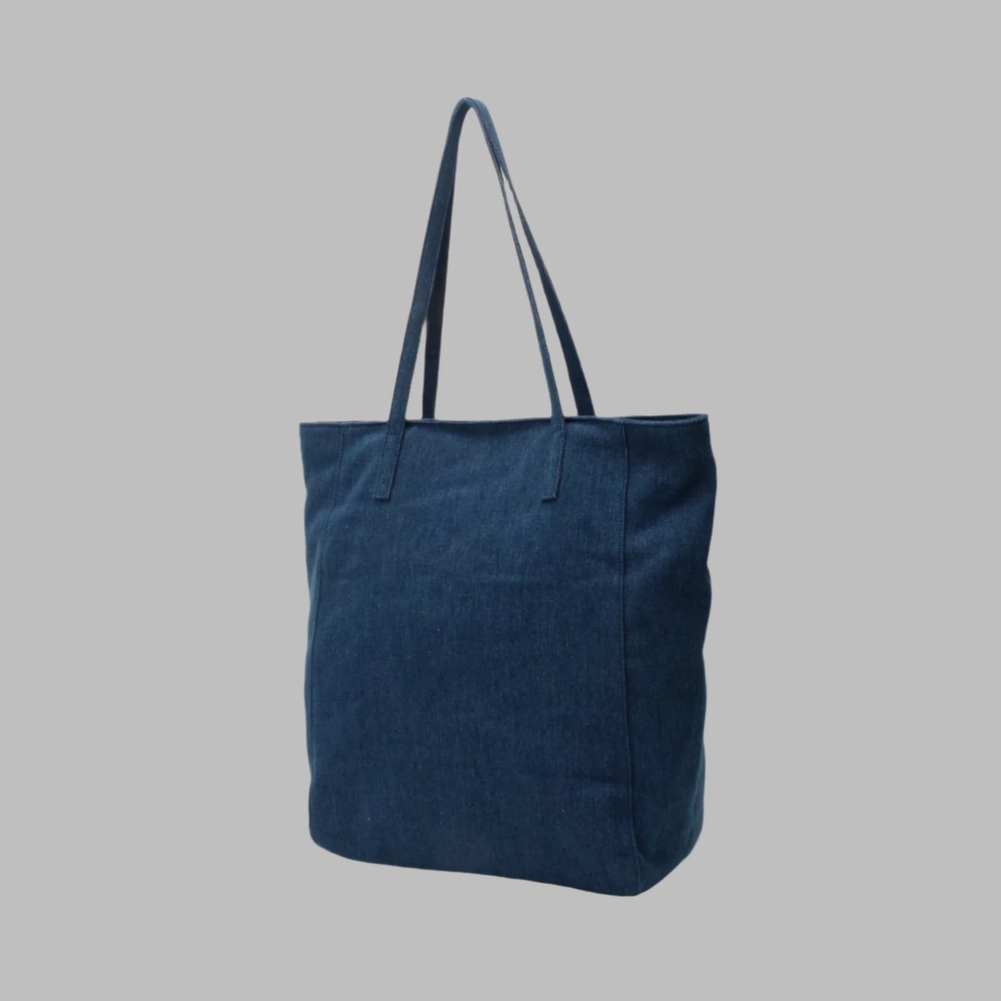 Blue Tote Bag With Beaded Detail