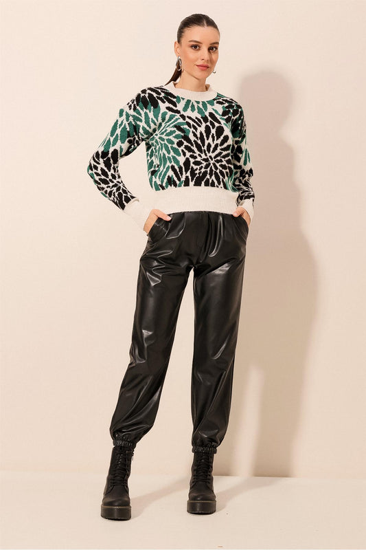 Faux Leather Trousers