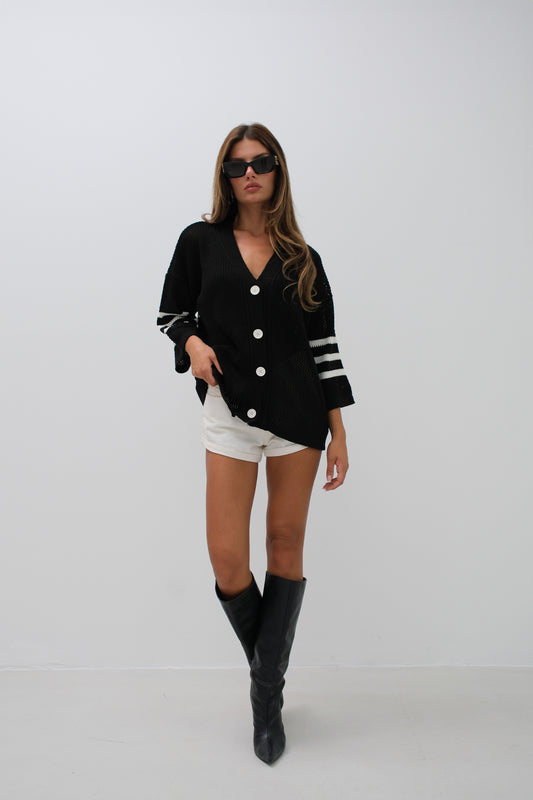Open Work Knitted Cardigan