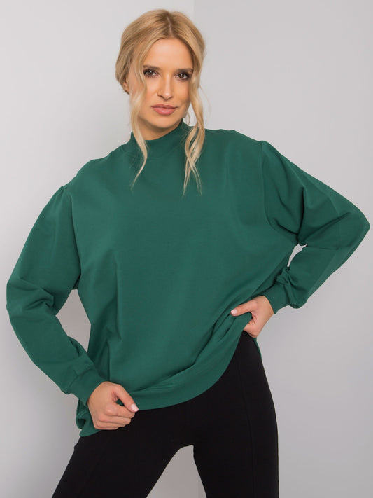 Dark  Green Crew Neck Sweatshirt
