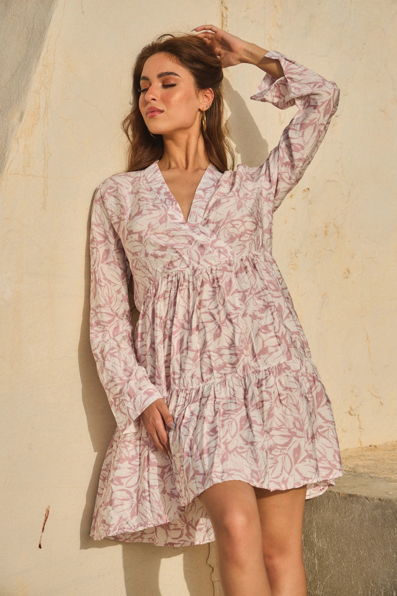 SHORT PRINTED DRESS